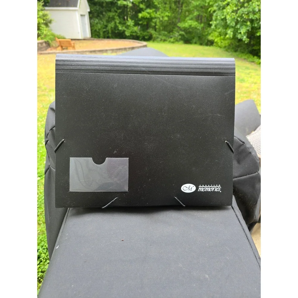 Creative Memories Black Expanding File Folder 12 Pocket Accordion Organizer